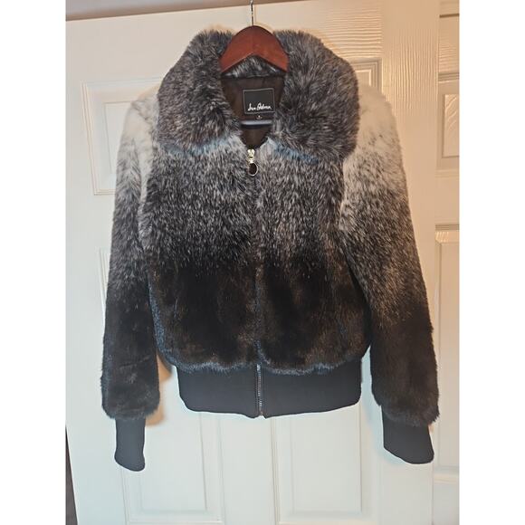 Sam Edelman faux fur coat Size S Small GREY OMBRE style 916874 - Picture 1 of 8